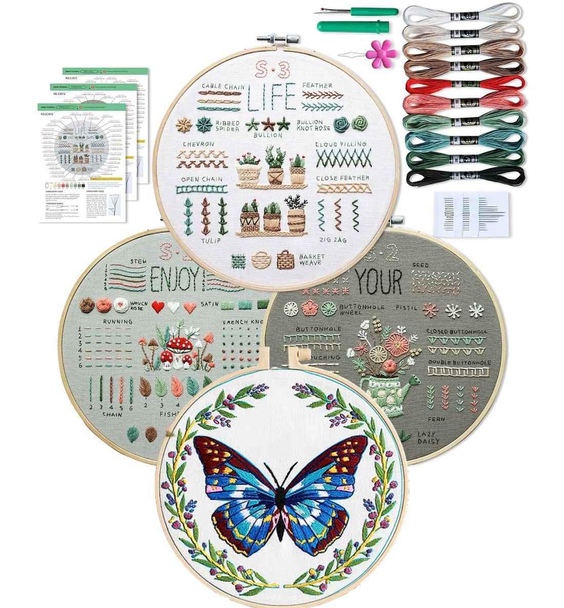 CraftHoop 3 Sets Starter Embroidery Kit