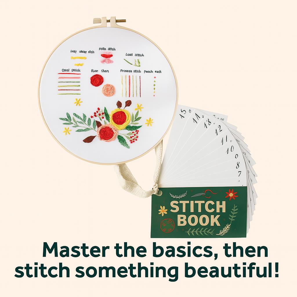 CraftHoop Japanese-Inspired Stitch Book & Learning Practice Set