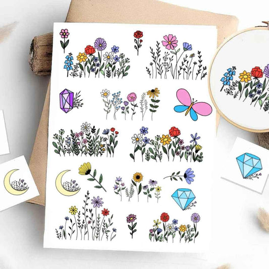Colorful Stick & Stitch Patterns – Water-Soluble Transfers
