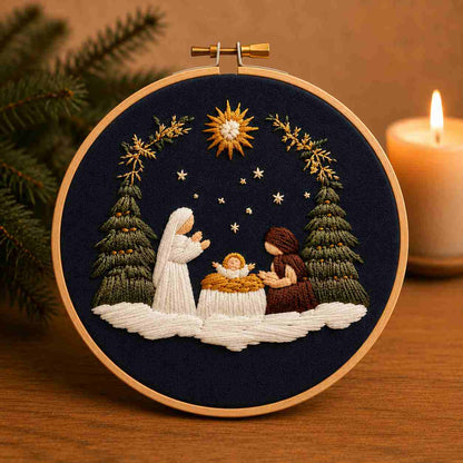 CraftHoop Silent Night Embroidery Kit