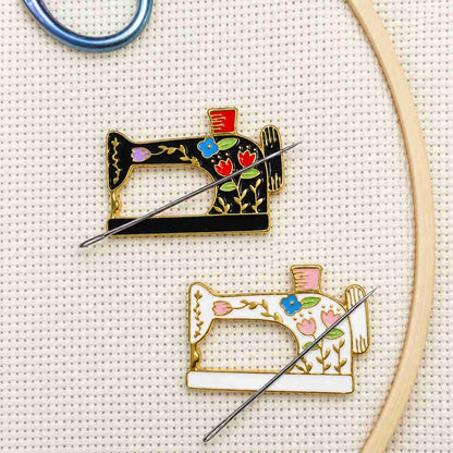 Magnetic Needle Holders: Floral Sewing Machine