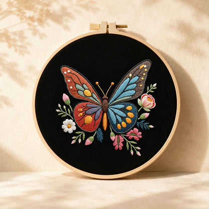 CraftHoop Midnight Butterfly Embroidery Kit