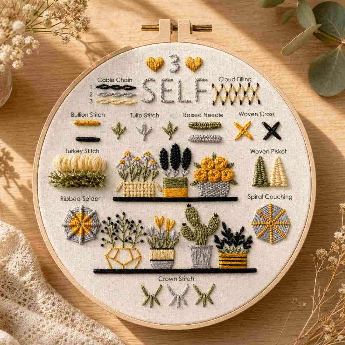 CraftHoop “Love Yourself” Beginner Embroidery Kit