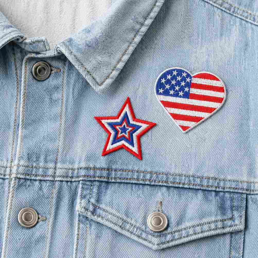 CraftHoop 36PCS USA Independence Iron-On Patch Set