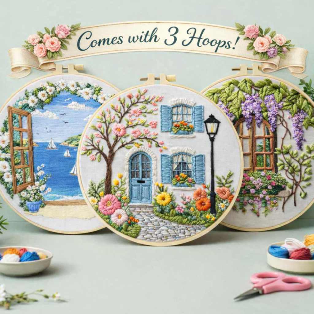 CraftHoop Italian Riviera Embroidery Kits