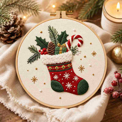 CraftHoop Christmas Treasures Embroidery Kit