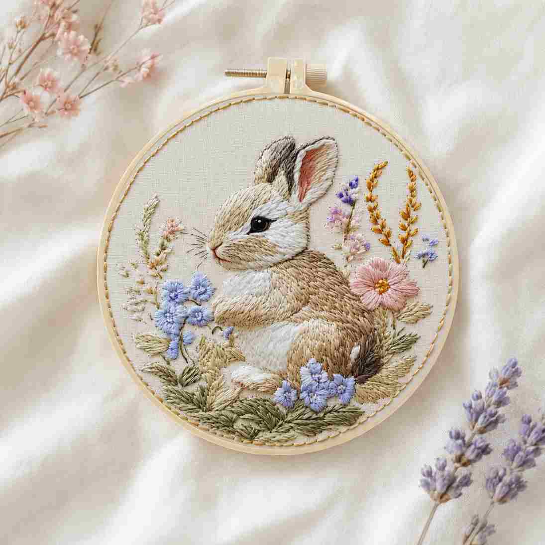 CraftHoop Garden Bunny Embroidery Kit