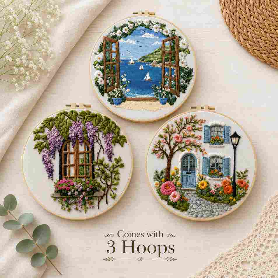 CraftHoop Italian Riviera Embroidery Kits