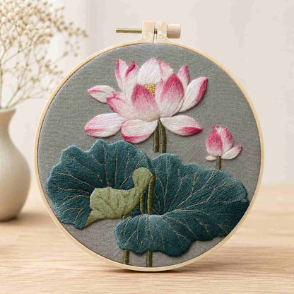 CraftHoop Blooming Lotus Embroidery Kit