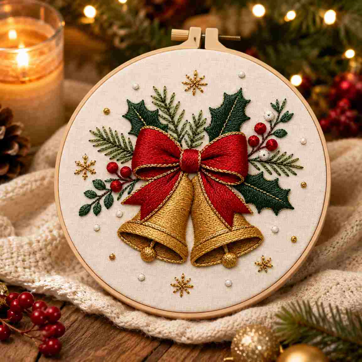 CraftHoop Christmas Treasures Embroidery Kit