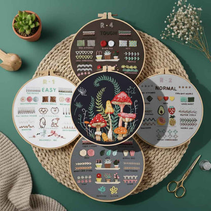 CraftHoop 4-Level Embroidery Kit for Beginners – From Starter to Pro