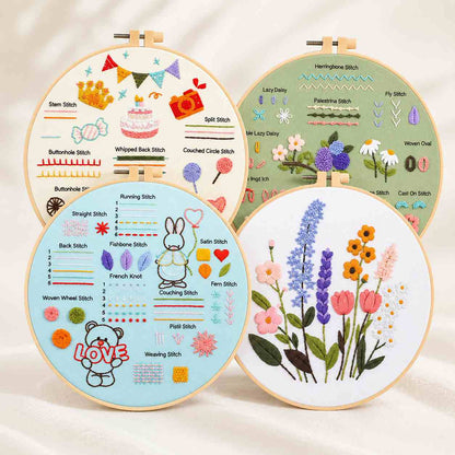 CraftHoop Stitch & Learn Beginner Embroidery Kit – Summer Edition