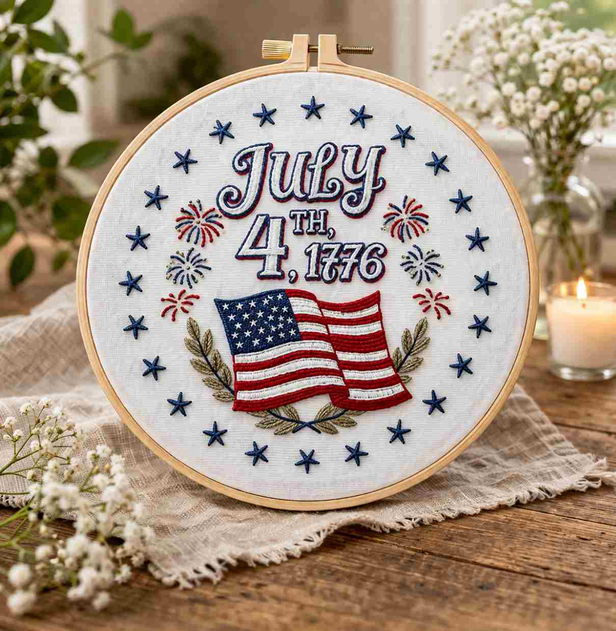 CraftHoop Independence Collection – 4th of July Embroidery Kits