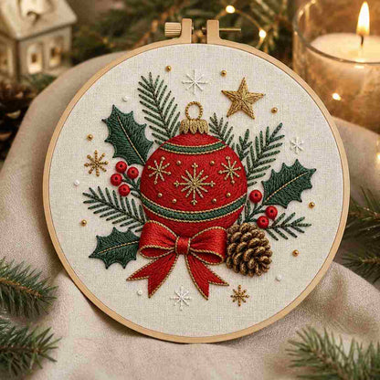 CraftHoop Christmas Treasures Embroidery Kit