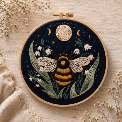 CraftHoop Moonlight Bugs Embroidery Kit