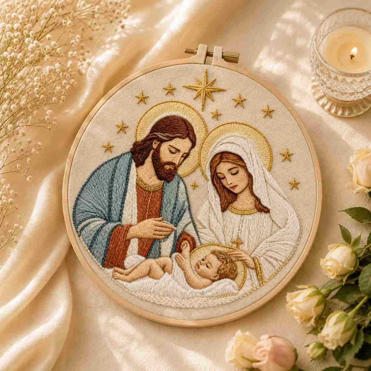 CraftHoop Sacred Nativity Embroidery Kits