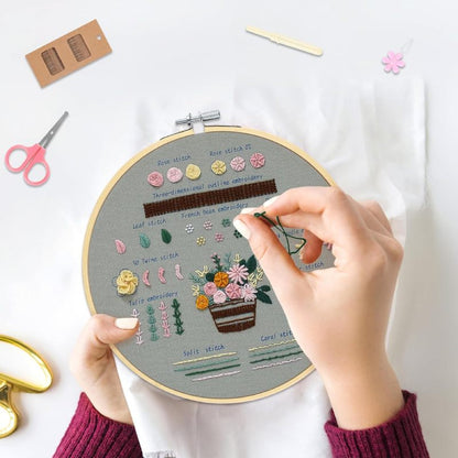 CraftHoop Learn-to-Stitch Embroidery Kit