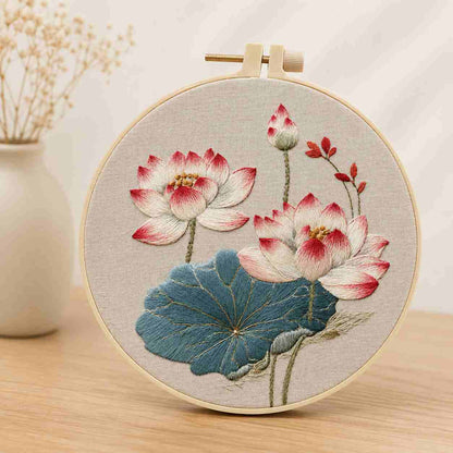 CraftHoop Blooming Lotus Embroidery Kit