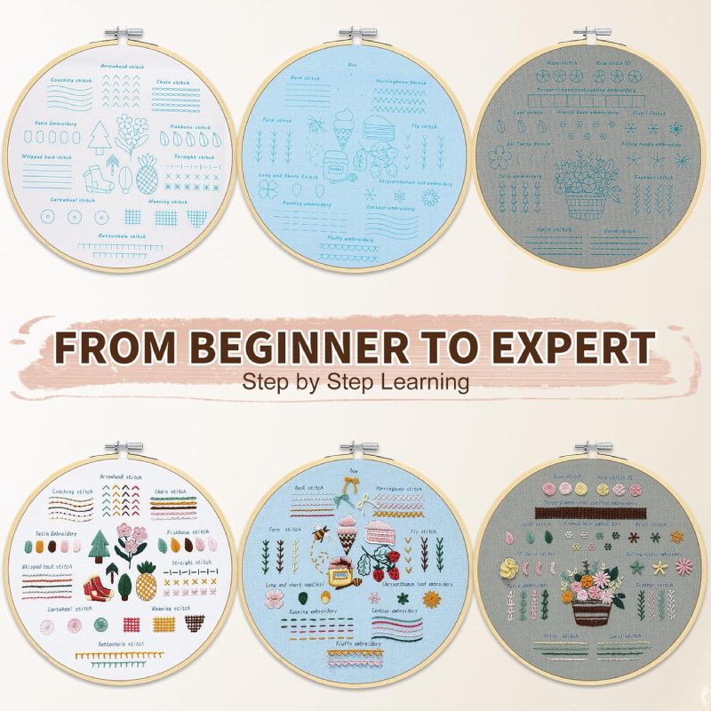 CraftHoop Learn-to-Stitch Embroidery Kit