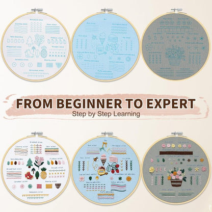 CraftHoop Learn-to-Stitch Embroidery Kit