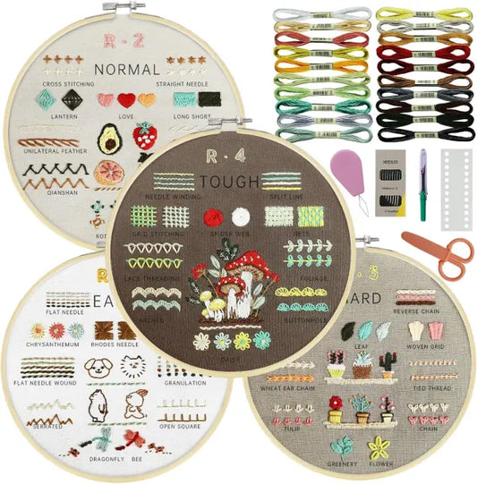 CraftHoop 4-Level Embroidery Kits