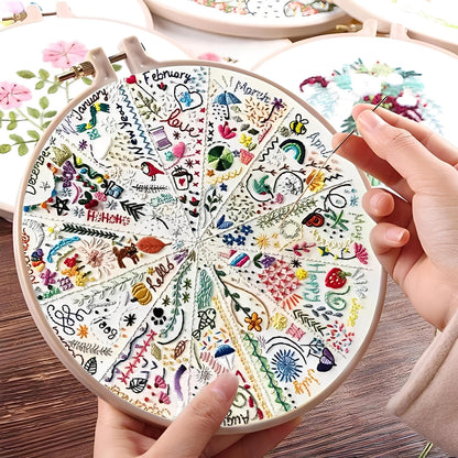 CraftHoop Advent of 12 Seasons Embroidery Kit