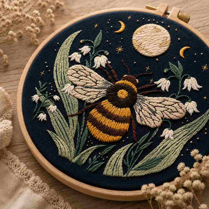 CraftHoop Moonlight Bugs Embroidery Kit