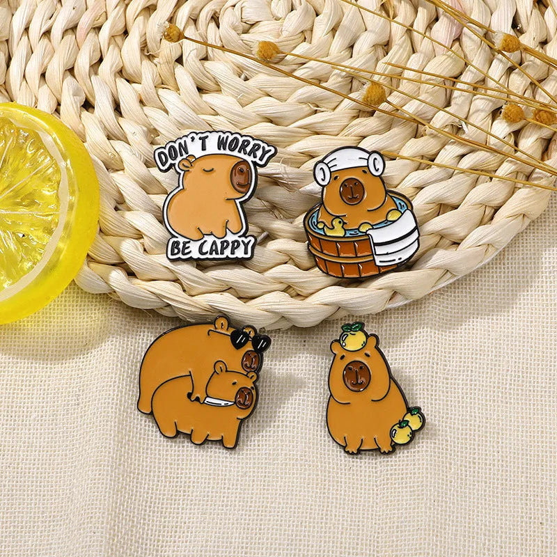 CraftHoop Capybara Charm Pins Set