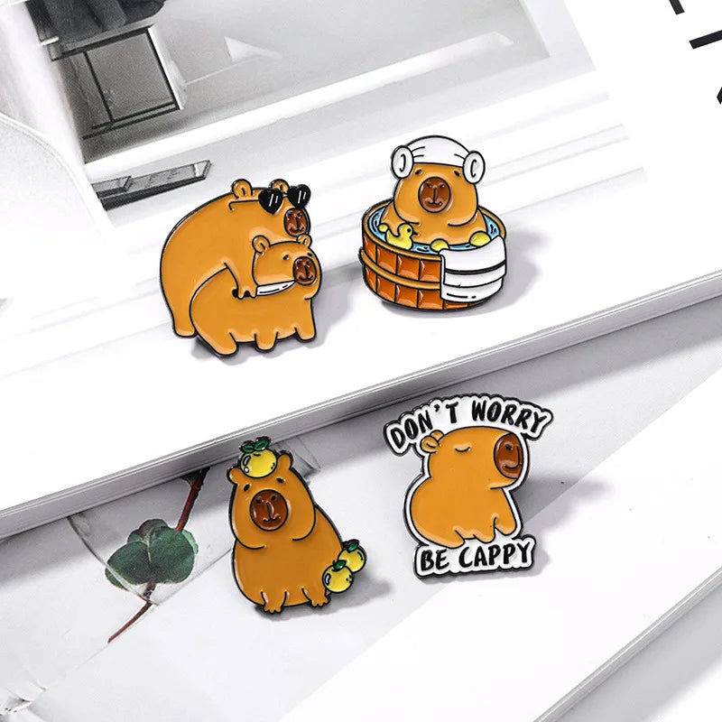 CraftHoop Capybara Charm Pins Set