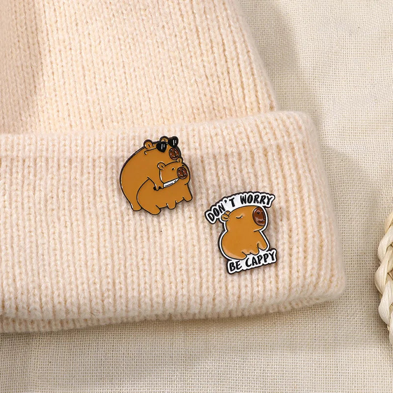 CraftHoop Capybara Charm Pins Set