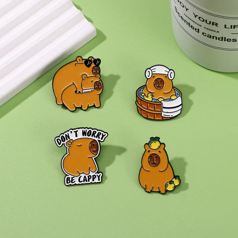 CraftHoop Capybara Charm Pins Set