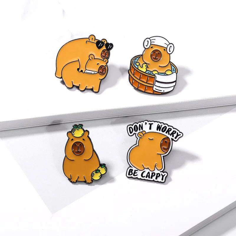 CraftHoop Capybara Charm Pins Set