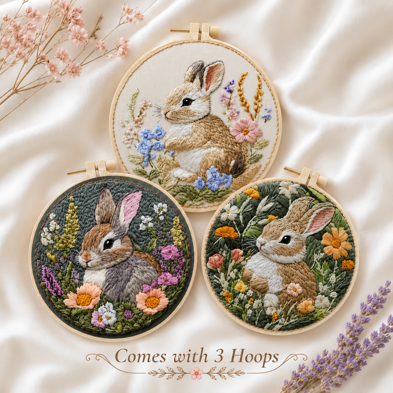 CraftHoop Garden Bunny Embroidery Kit