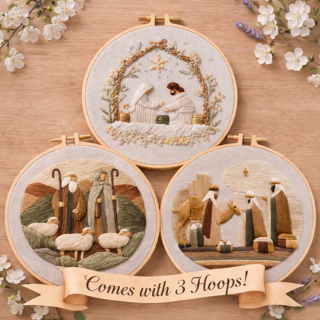 CraftHoop Silent Night Embroidery Kit