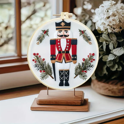 CraftHoop Christmas Nutcracker Embroidery Kit
