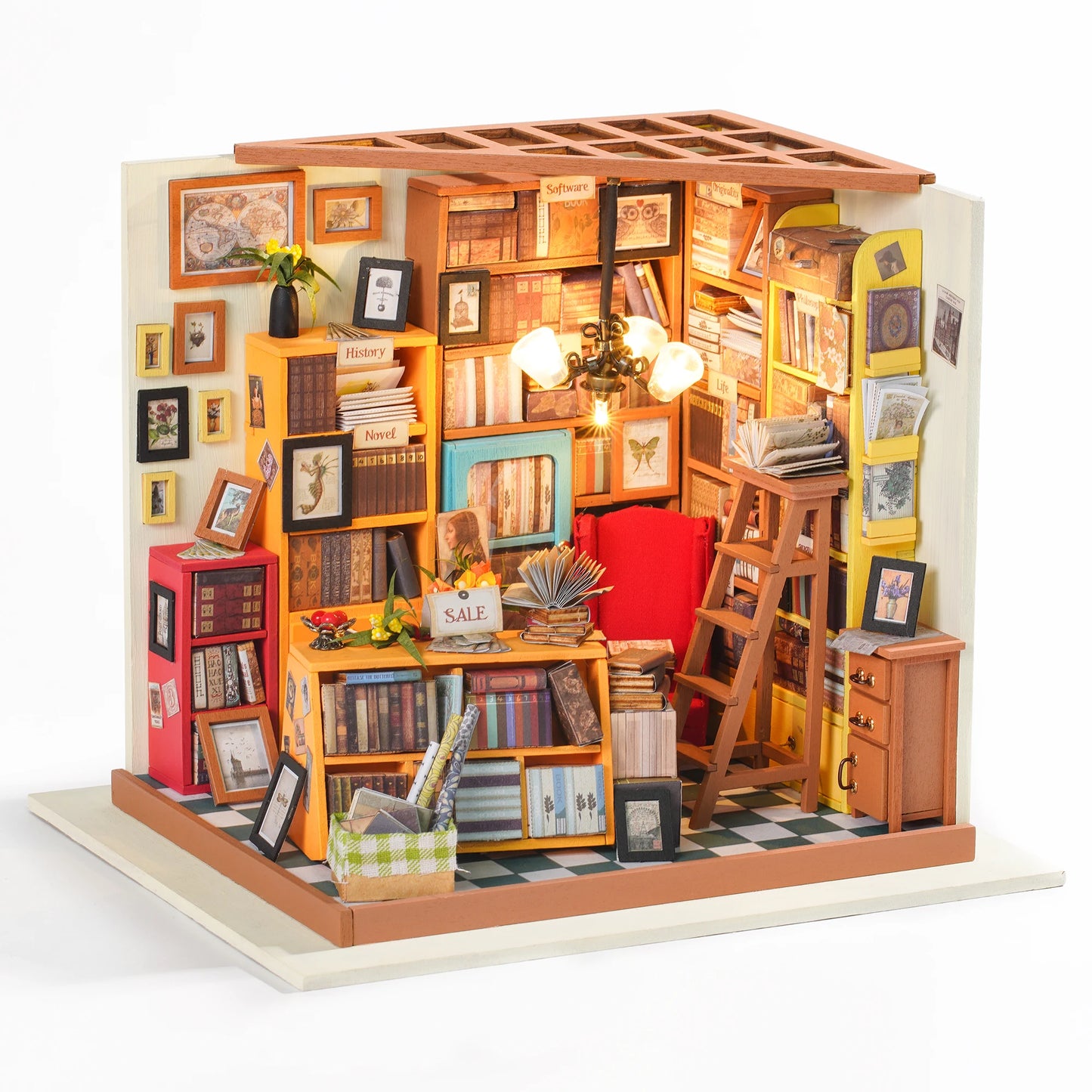 CraftHoop 3D Miniature Storybook Library Kit