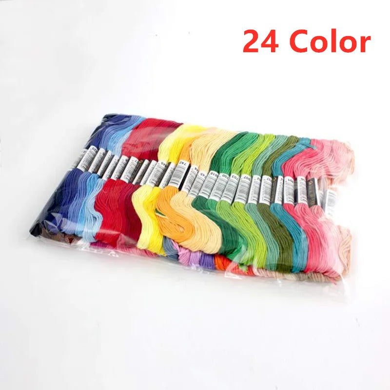 CraftHoop 24-color thread set - Essential and colorful thread collection for starter projects