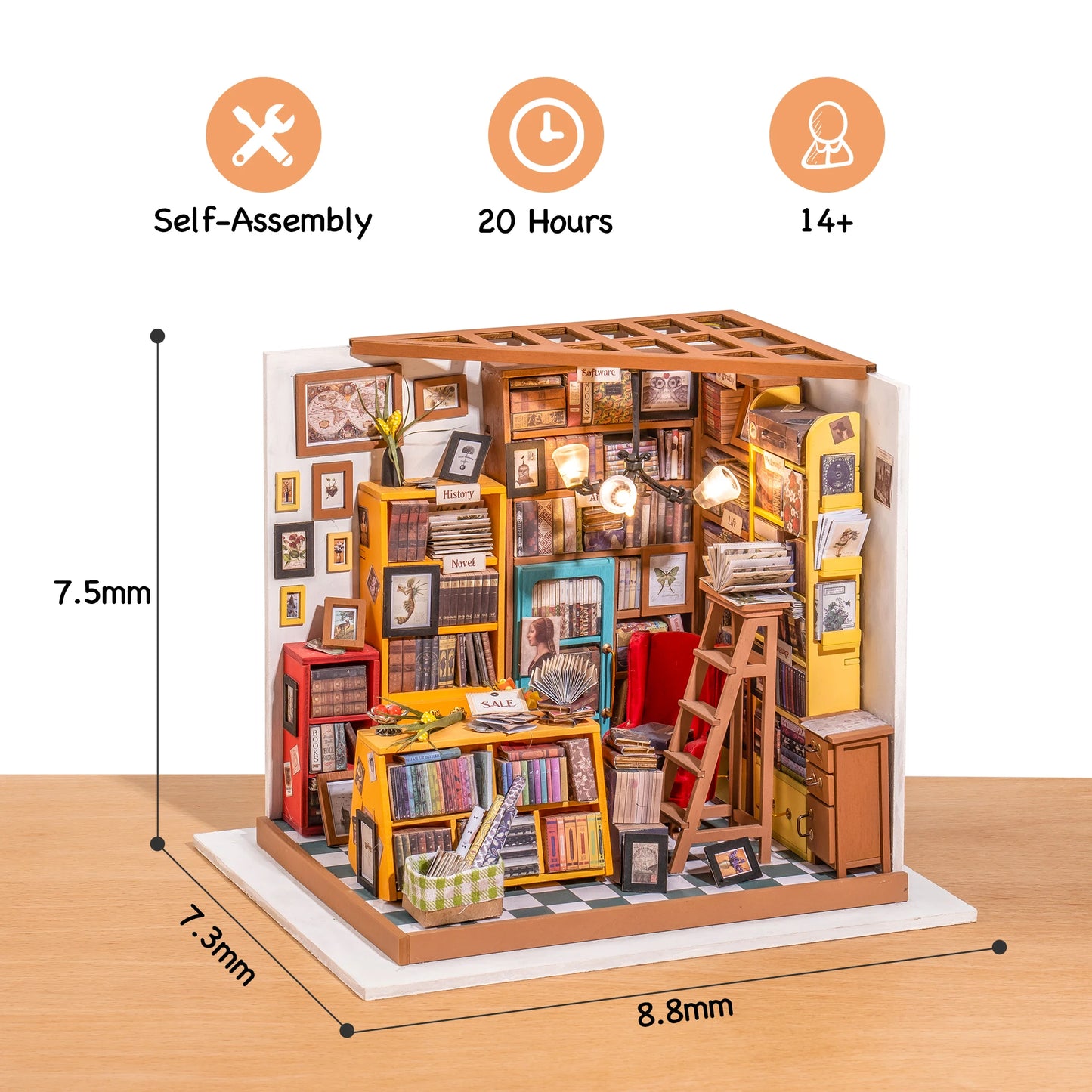CraftHoop 3D Miniature Storybook Library Kit