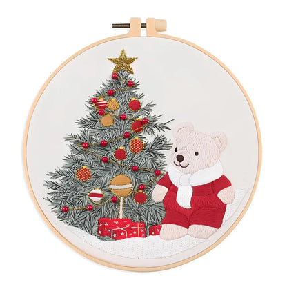 CraftHoop Magical Christmas Deer Embroidery Kit