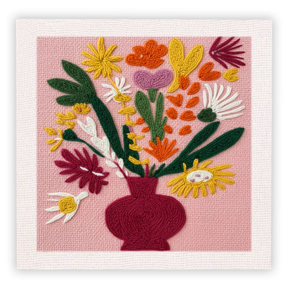 CraftHoop Colorful Bloom Punch Needle Kit