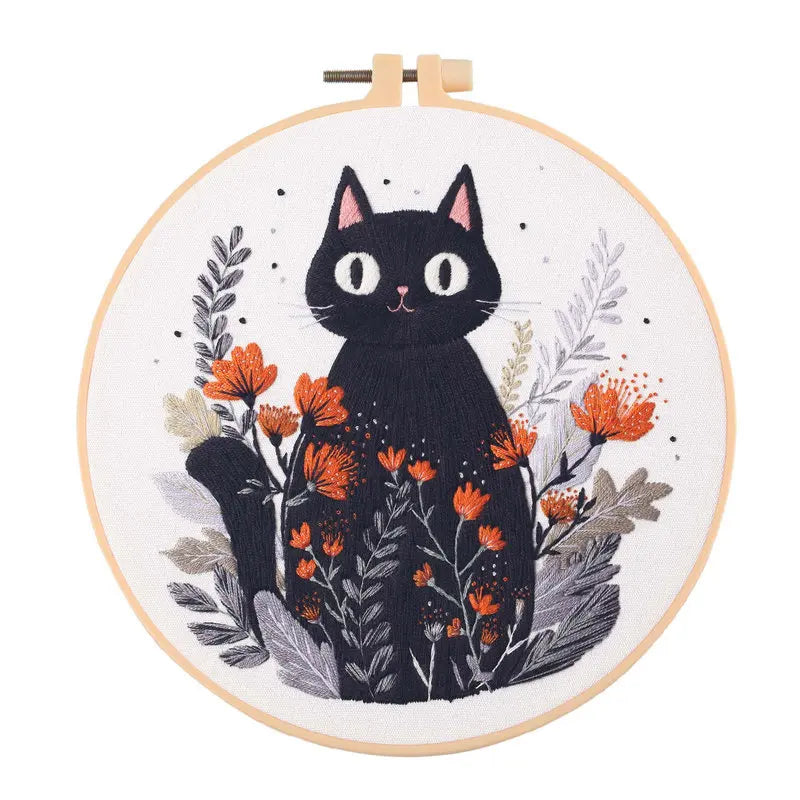 CraftHoop Blooming Cats Embroidery Kit