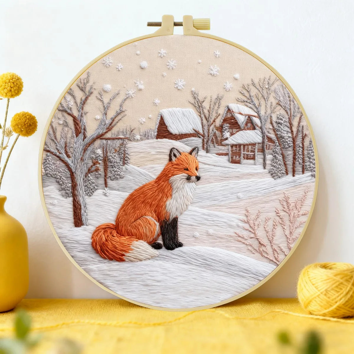 CraftHoop Fox Seasons Embroidery Kit