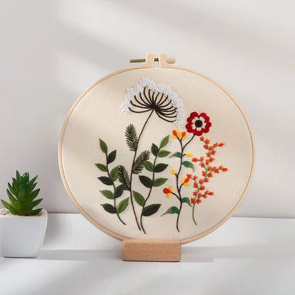 CraftHoop Wildflower Elegance Embroidery Kit