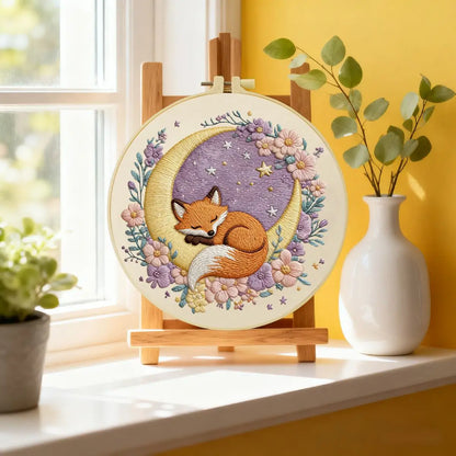 CraftHoop Fox Seasons Embroidery Kit