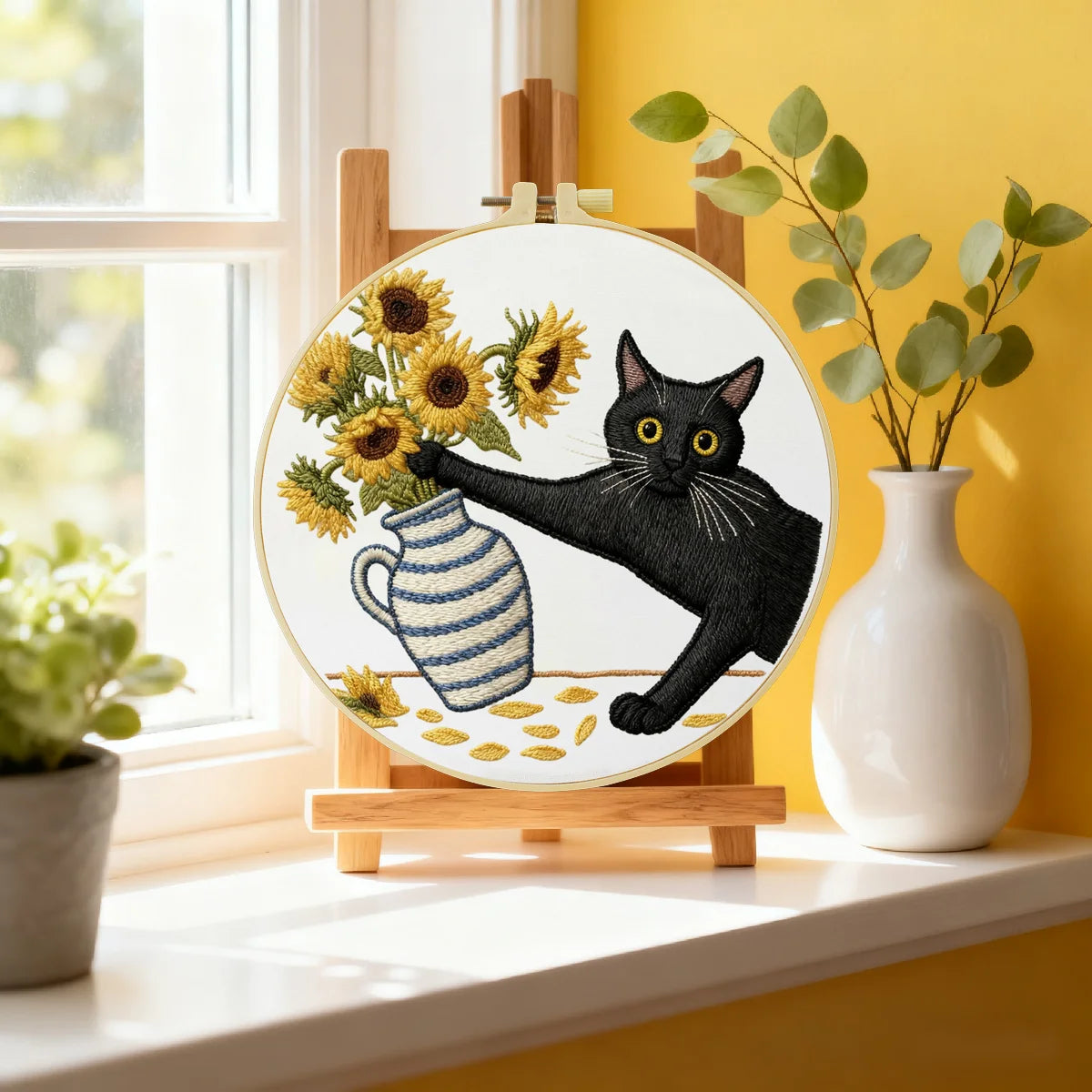 CraftHoop Playful Cats Embroidery Kit