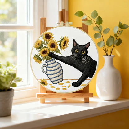 CraftHoop Playful Cats Embroidery Kit