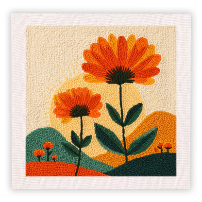 CraftHoop Colorful Bloom Punch Needle Kit