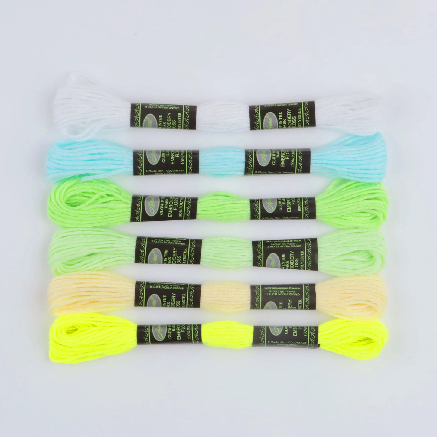 CraftHoop Glow-in-the-Dark Embroidery Thread Set