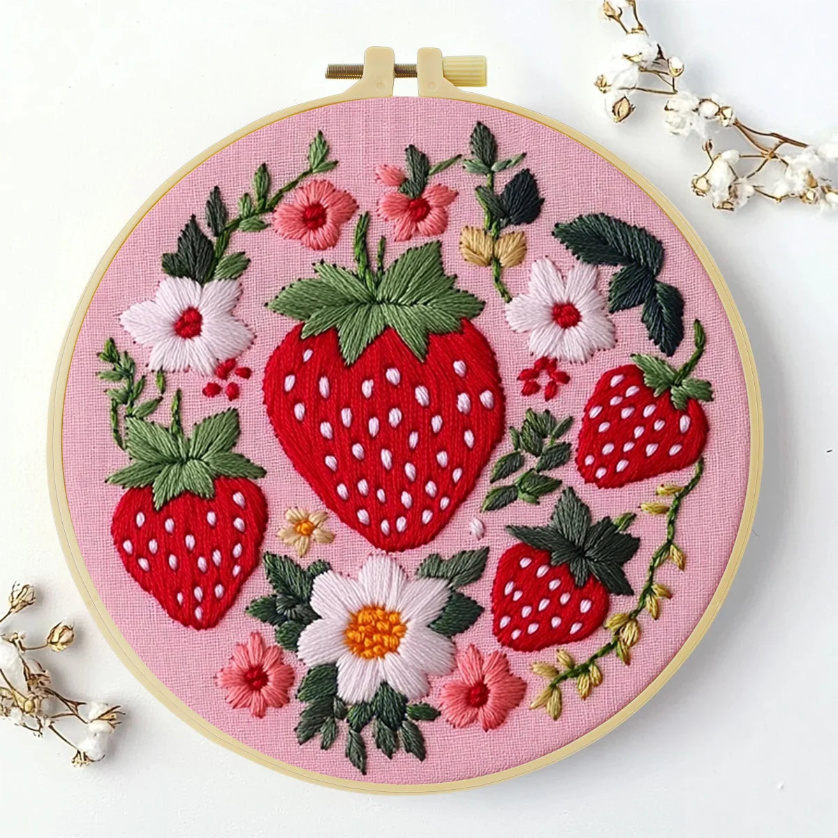 CraftHoop Summer Fruits Embroidery Kit