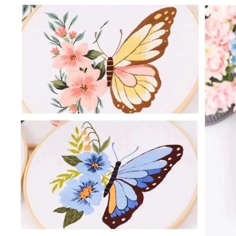 CraftHoop vibrant butterfly embroidery designs - Perfect for adding a touch of nature to any DIY project